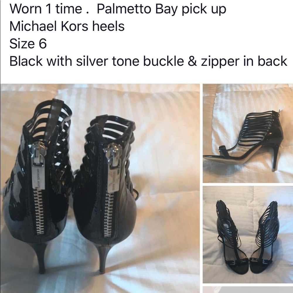 MK Beautiful heels with silver accent zipper